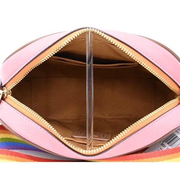 COACH JAMIE Mini Camera Bag w Pride Rainbow Coach Pebbled Leather C9939 NWT $298 - Picture 6 of 12